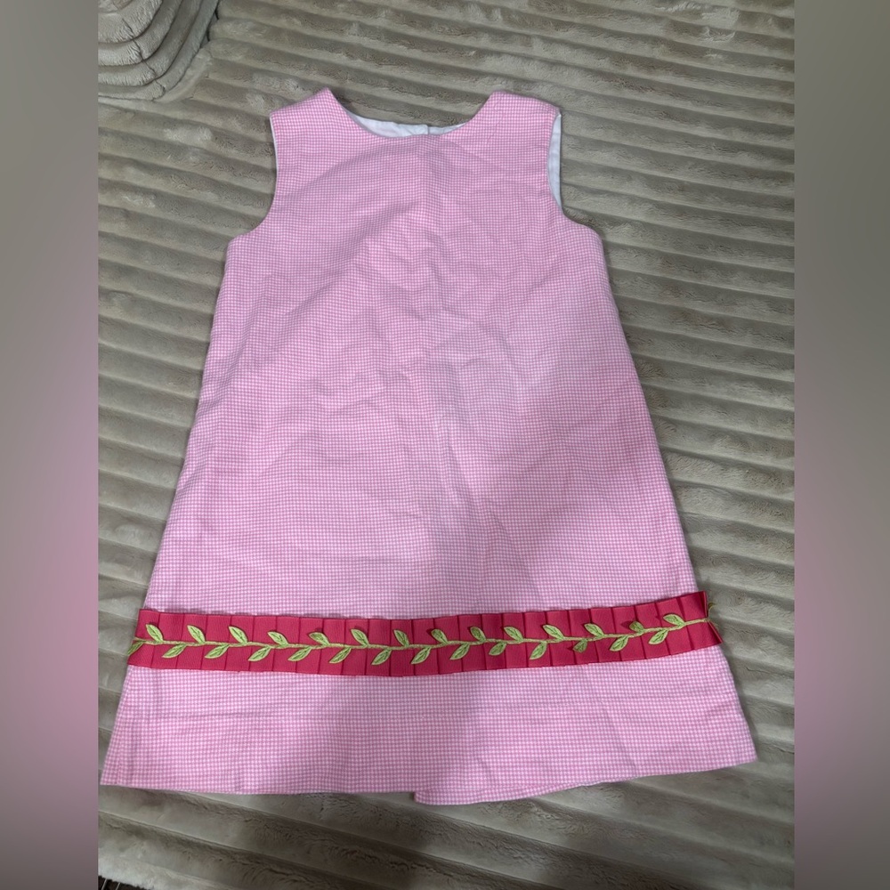 Vintage Mulberry St. Pink Gingham Girls Dress - Made in USA